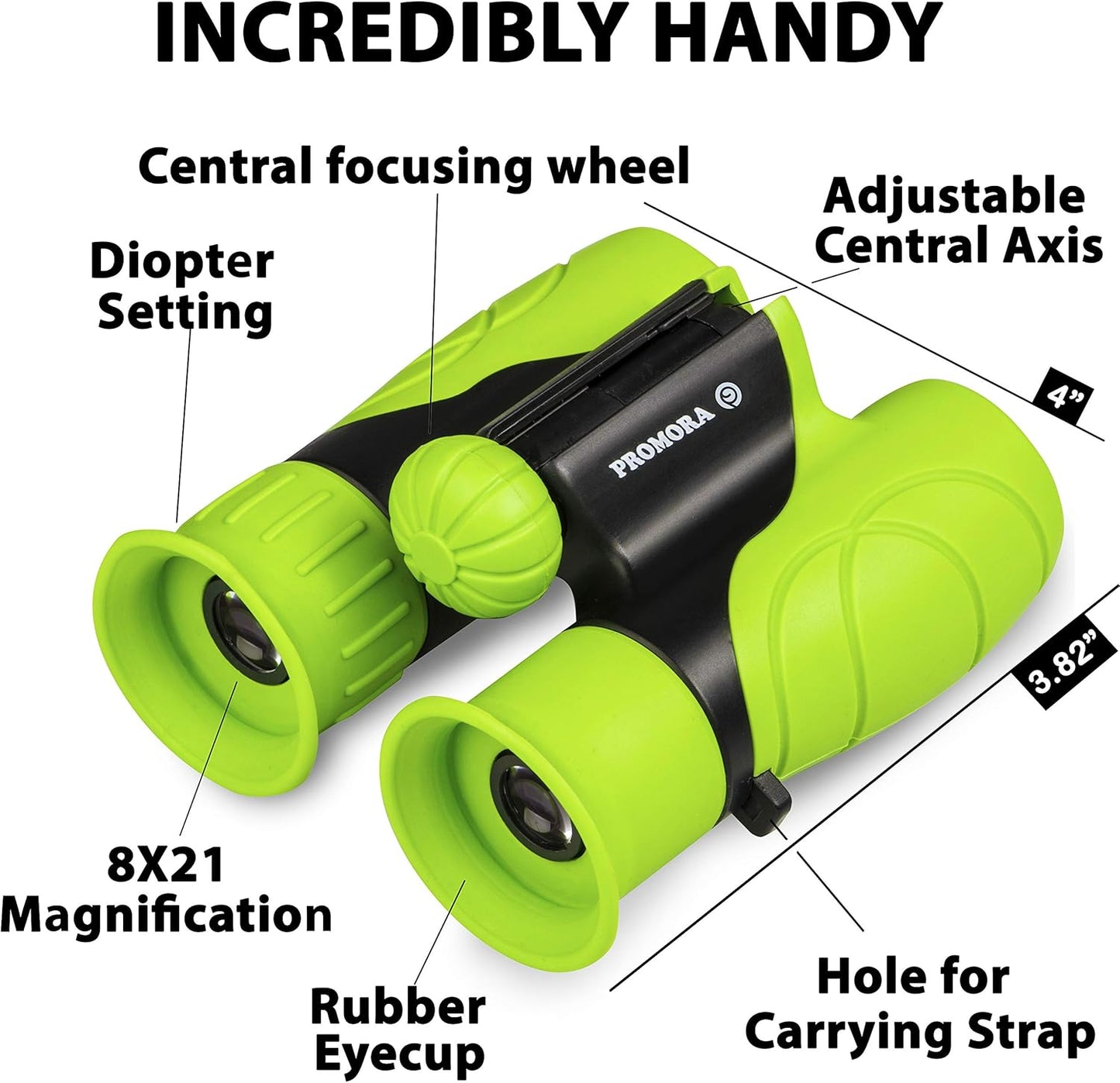 Promora Binoculars for Kids, Set with Magnifying Glass & Compass Purple - Perfect Toy for Little Boys and Girls, Kids Binoculars for 3-12 Years Boys and Girls Present for Toddler