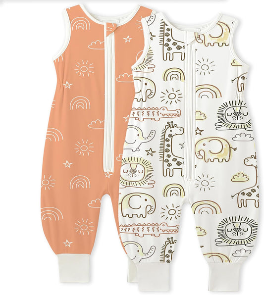 TotAha Toddler Sleep Sack with Legs, 0.5 TOG Light and Soft Baby Sleeping Bag, Walker Sleep Sack for Babies 12-24M, 2T-3T