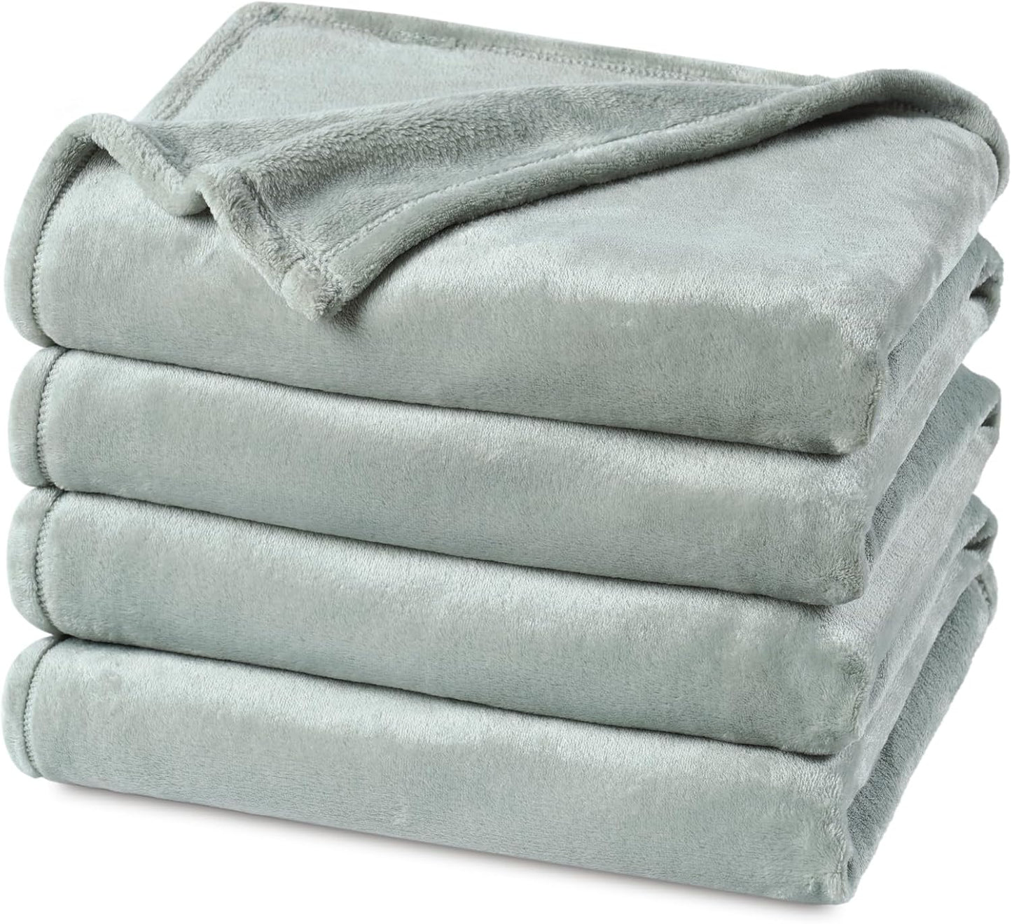 PHF Ultra Soft Fleece Blanket Twin Size, No Shed No Pilling Luxury Plush Cozy 300GSM Lightweight Blanket for Bed, Couch, Chair, Sofa Suitable for All Season, 66" x 90", Sage Green