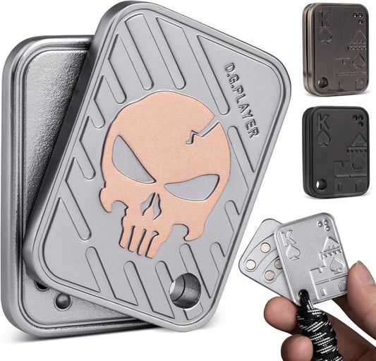 Fidget Toys Adults - Pendants Magnetic Metal EDC Toys for ADHD, Relieve Stress, Tension, Anxiety - Improve Focus - Find Inspiration, Backpack, Purse Hanging Decoration(Platinum)