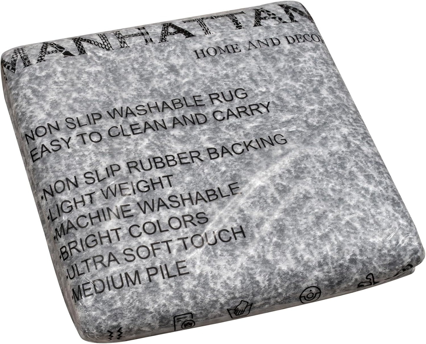 Non-Slip Washable 5x7 Abstract Grey Area Rugs for Living Room Bedroom, Ultra Soft Bedside Rug, Indoor Floor Carpet for Kids Girls and Boys, Dorms, Nursery Rooms, Non-Skid Area Rug, 5' x 7'