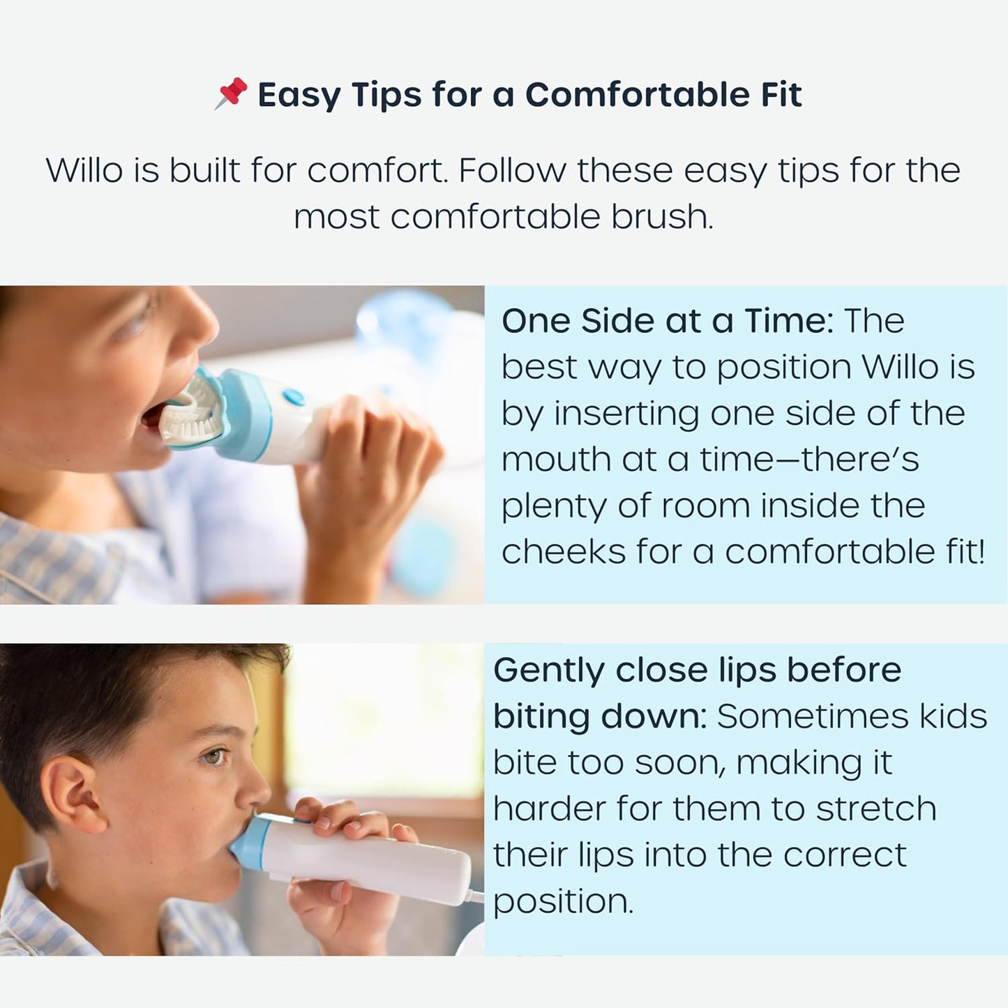 Willo Fully Automatic Kids U-Shaped Electric Toothbrush - 2 Brushing Timers, Deep-Cleans, Consistent Results, Eliminates Brushing Mistakes - Bubble Twist (Small - Kids Ages 5-7 Years)