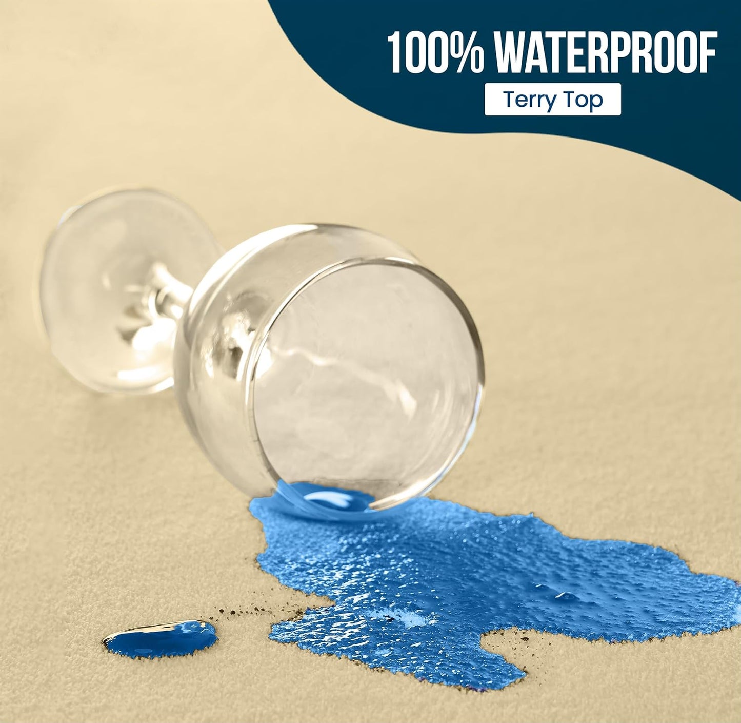 Utopia Bedding Waterproof Mattress Protector Twin Size, Premium Terry Mattress Cover 200 GSM, Breathable, Fitted Style with Stretchable Pockets (Beige)