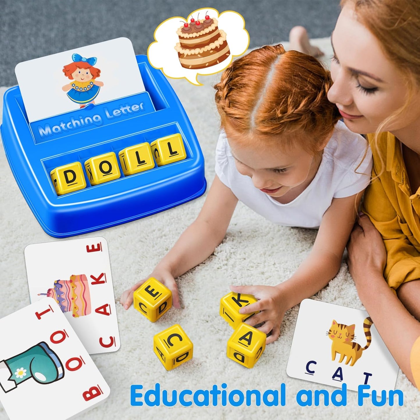 Educational Toys for 3 4 5 Year Old Boys Gift, Matching Letter Game Preschool ABC Learning Toys for Kids Ages 4-8 Years, Christmas Birthday Gifts for 3-6 Year Old Boys Toddler Toys Age 2-4