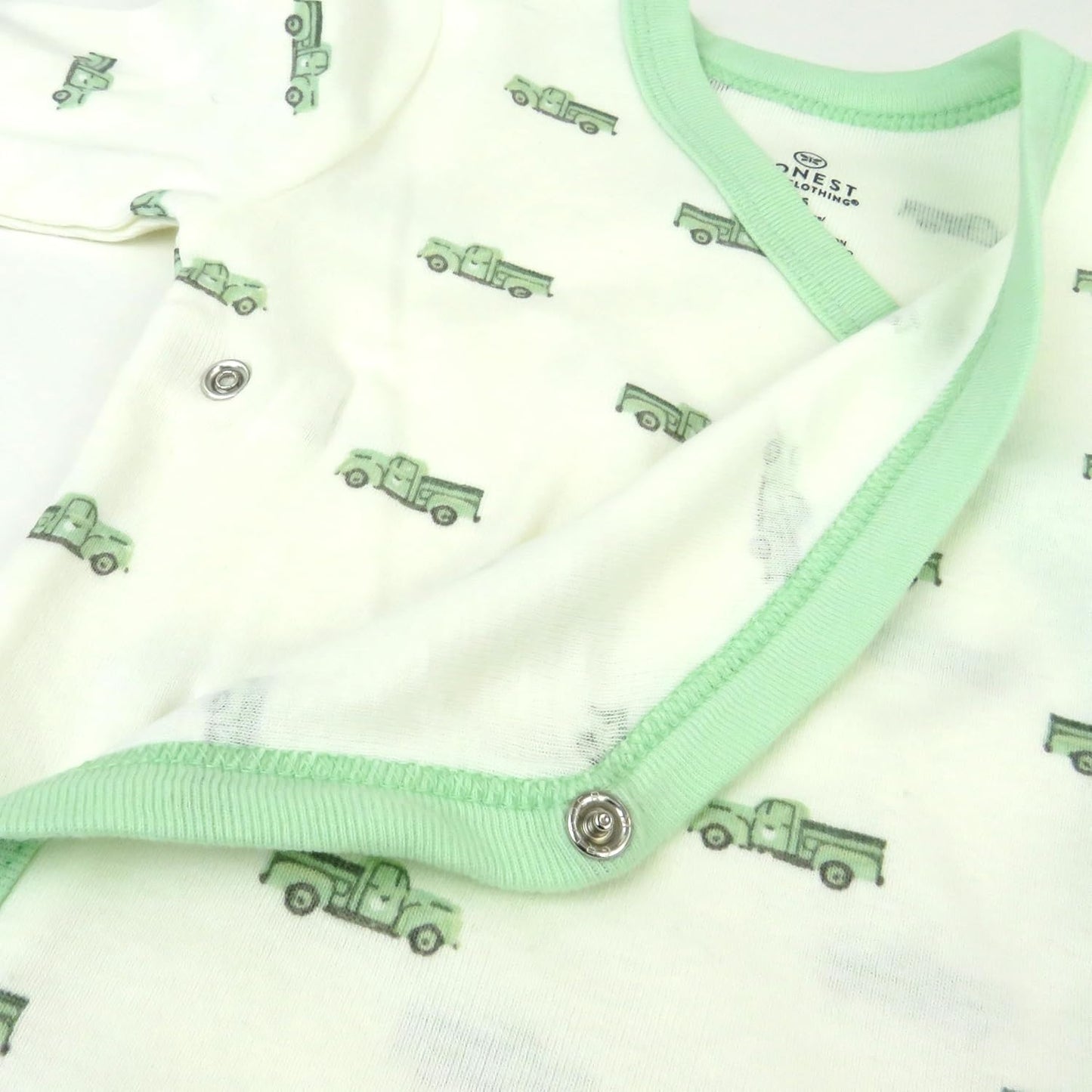 HonestBaby unisex-baby 3-pack Long Sleeve Side-snap Kimono Bodysuits Organic Cotton for Infant Baby Boys, Girls, Unisex