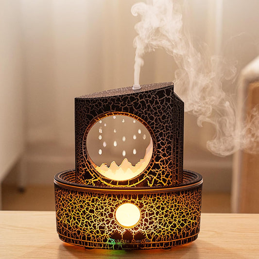 Aromatherapy Humidifier for Sleep Relaxation, Raindrop Humidifiers,Aromatherapy Diffuser with 3 LED Color Changing Lights and Auto-Off, Air humidifier Suitable for Home, Office