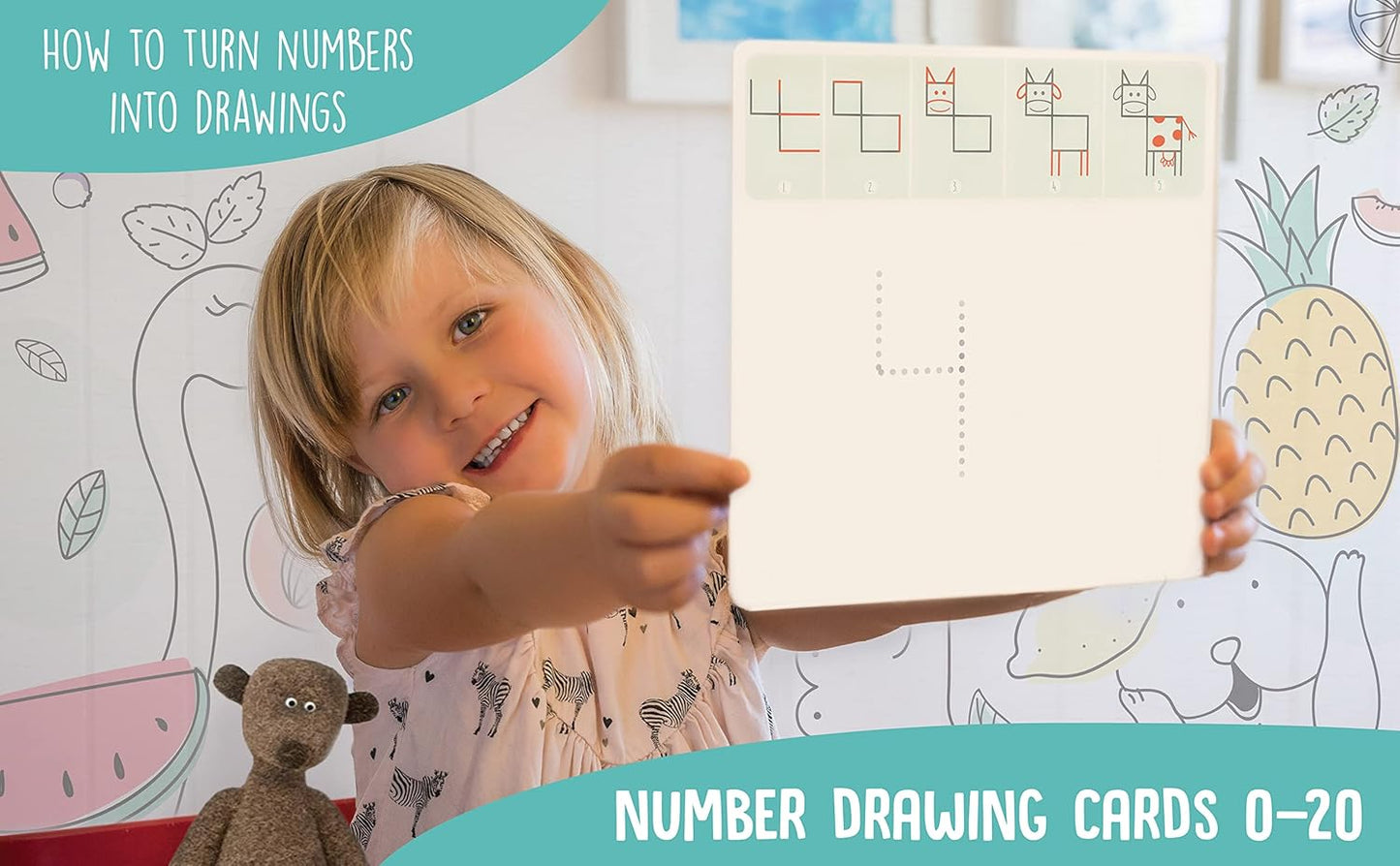 Learning Activity - Drawing with Numbers Educational Game, Perfect for Kids, Preschoolers Who Love Toys, Art and Craft Activities, Gifts for Girls and Boys Ages 3, 4, 5, 6