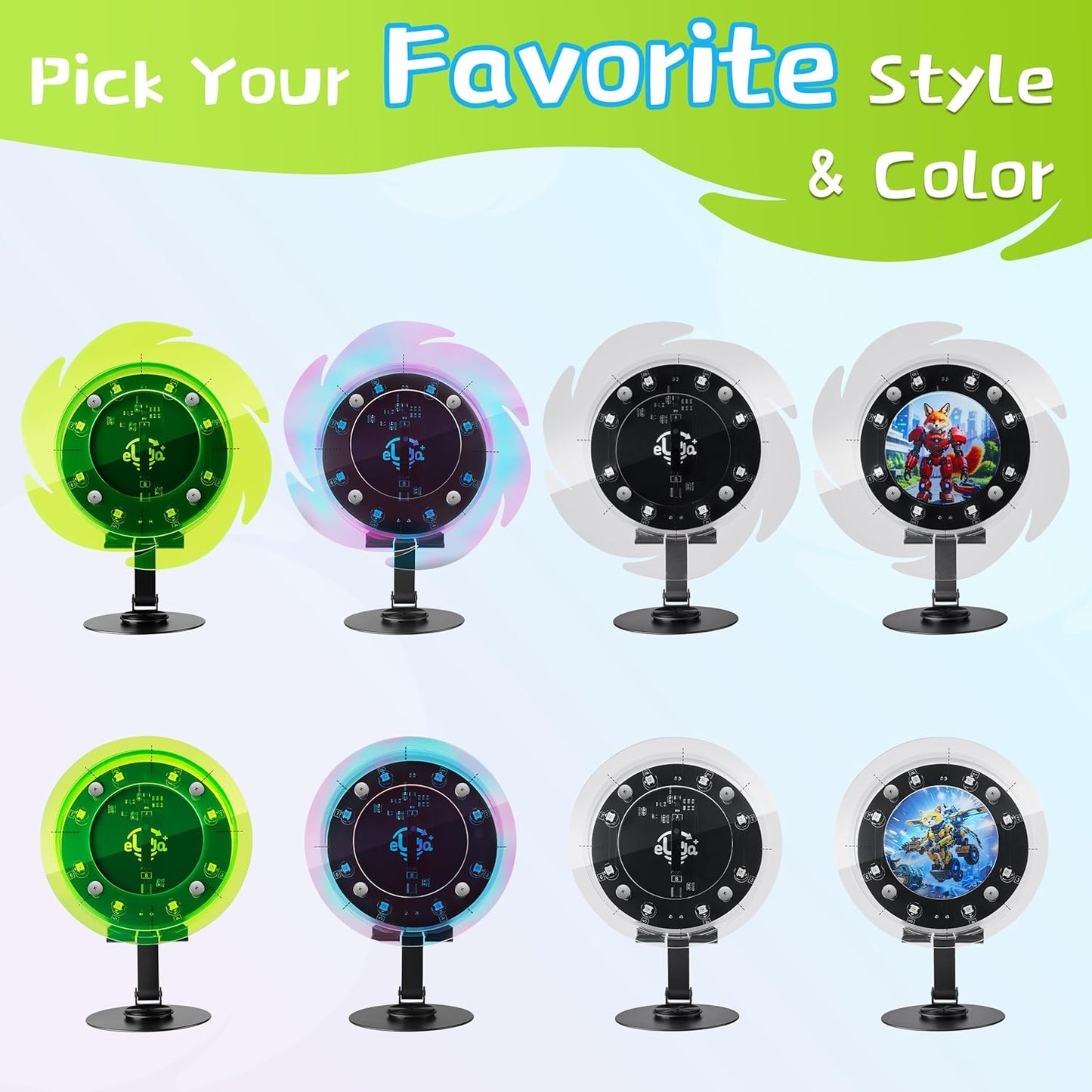 STEM DIY Toys Hand Assembly Electronic Spin the Wheel | Science Craft Kit for Kids Ages 8-9-10-11-12-13-14-15+ Years Old | Educational Gifts for Boys&Girls | Video Guide|(Fire Wheel-Transparent Clear)