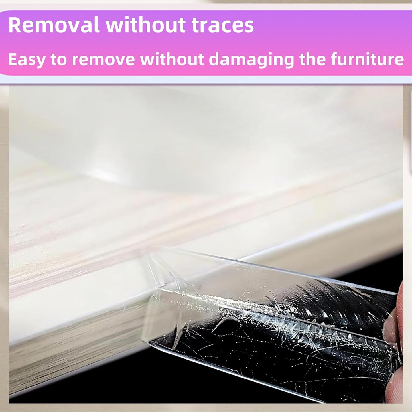 Clear Self Adhesive Edge,1.18in Width x118.2in Length,(3cmx3m) Self-Adhesive Table Edge Guard,Sharp Edge Wrap Cover Tape，Furniture Corner Protectors (thk: 2mm)