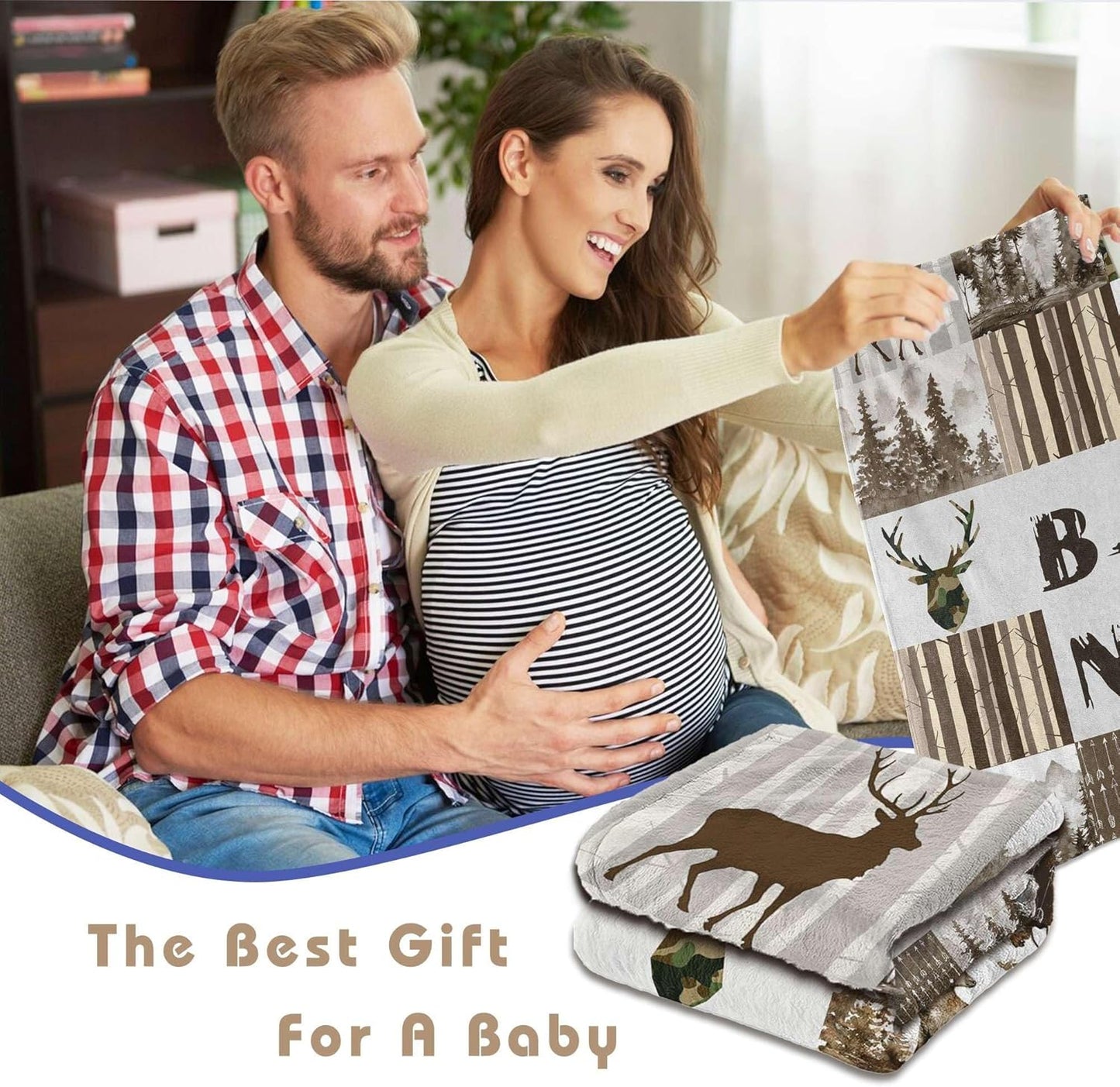 Custom Baby Shower Blanket with Name Personalized Baby Boy Gifts for Birthday Christmas Customized Name Blanket for Newborn New Baby