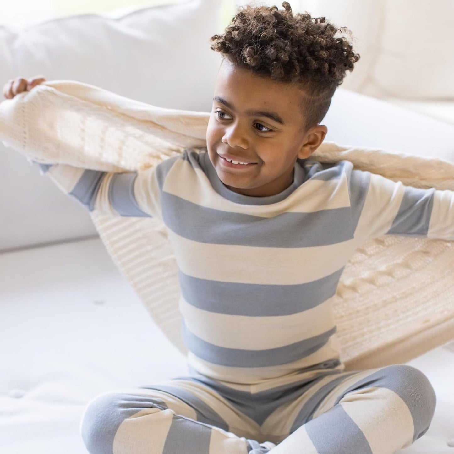 Burt's Bees Baby Boys' 2-Piece Long Sleeve Tee and Pants Organic Cotton Pajama Set