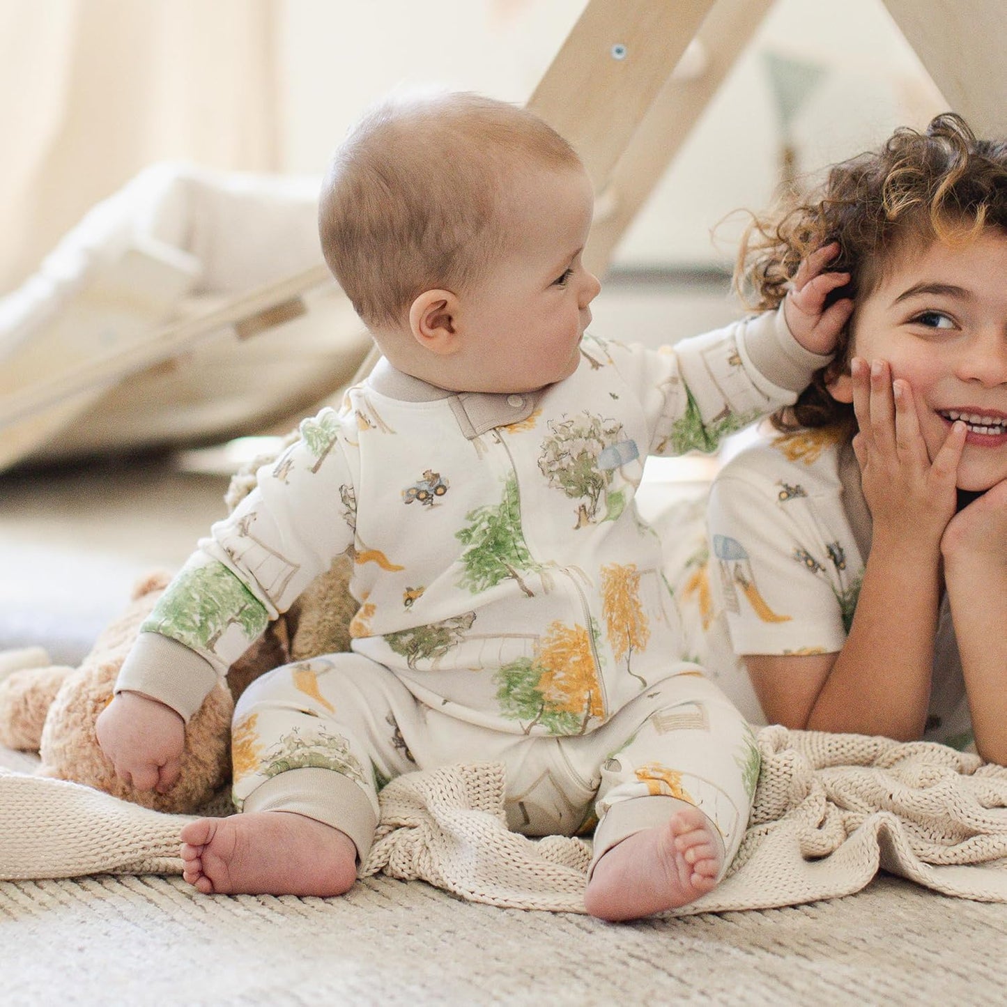 Burt's Bees Baby baby-boys Sleep and Play Pjs, 100% Organic Cotton One-piece Zip Front Footless Romper Jumpsuit Pajamas