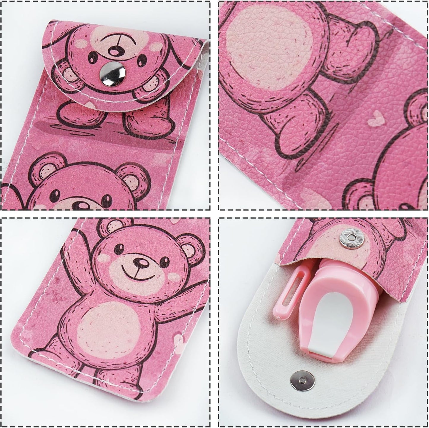 Recorder Instrument for Beginner Kids Adults,8-Hole Soprano Descant Recorder Music Flute with with Cleaning Rod & Leather Case For School Student Home Entertainment(2-Bear）