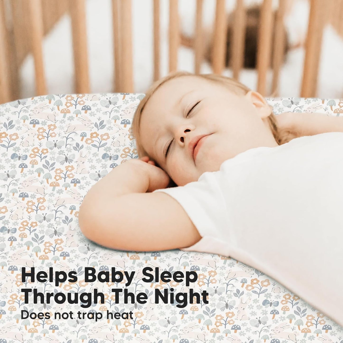 KeaBabies 2-Pack Baby Crib Sheets for Boys, Girls - 52x28 Viscose Derived from Bamboo Toddler Bed Sheets Neutral, Fitted Crib Mattress Cover for Standard Baby Bedding, Soft & Cozy (Prairie)