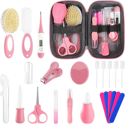 Baby Healthcare and Grooming Kit for Newborn Kids, 24PCS Upgraded Safety Baby Care Kit, Newborn Nursery Health Care Set, Baby Care Products