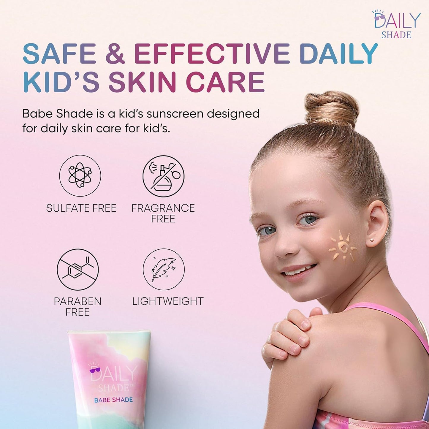 Kid's Sunscreen Starter Kit – Tinted Mineral Sunscreen for Face & Body with SPF 30, Shade Brush, Travel Bag & UV Card – Non-Nano Zinc, Reef Safe, Water Resistant & Hypoallergenic Skin Care