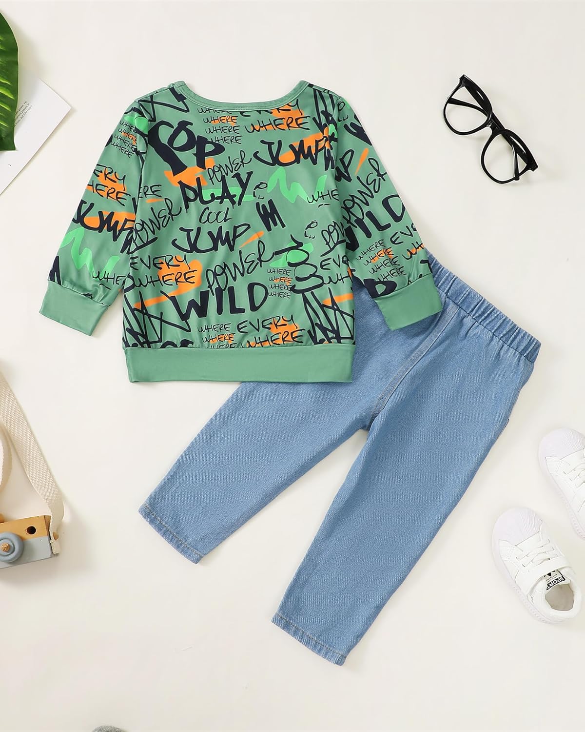 Toddler Baby Boy Outfits Fall Winter Clothes Color Block Long Sleeve Sweatshirt Tops + Jogger Pants Set 2PCS