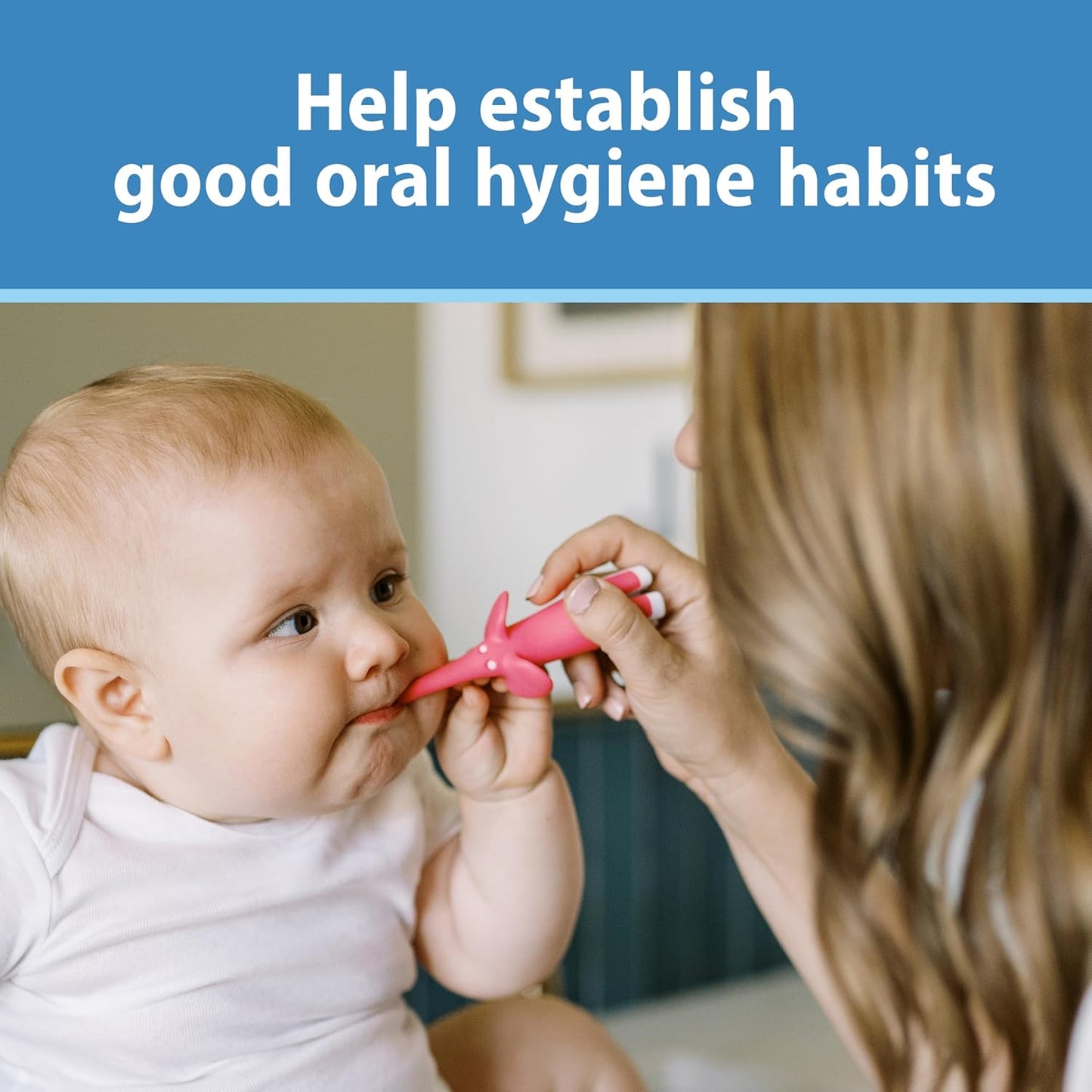 Dr. Brown's Infant-to-Toddler Toothbrush, Elephant, Pink, 0-3 Years