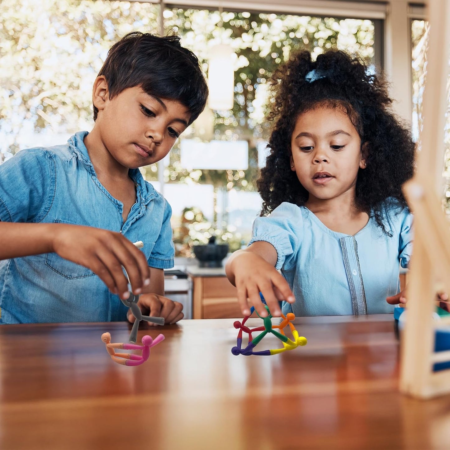 MAGMEN Enhanced Grip Magnetic Fidget Figures for Kids 3-8 & Toddlers | 10-Piece Solid Colors Multipurpose Magnets Set for Travel, Road Trip, Office & Stocking Stuffer Gifts.