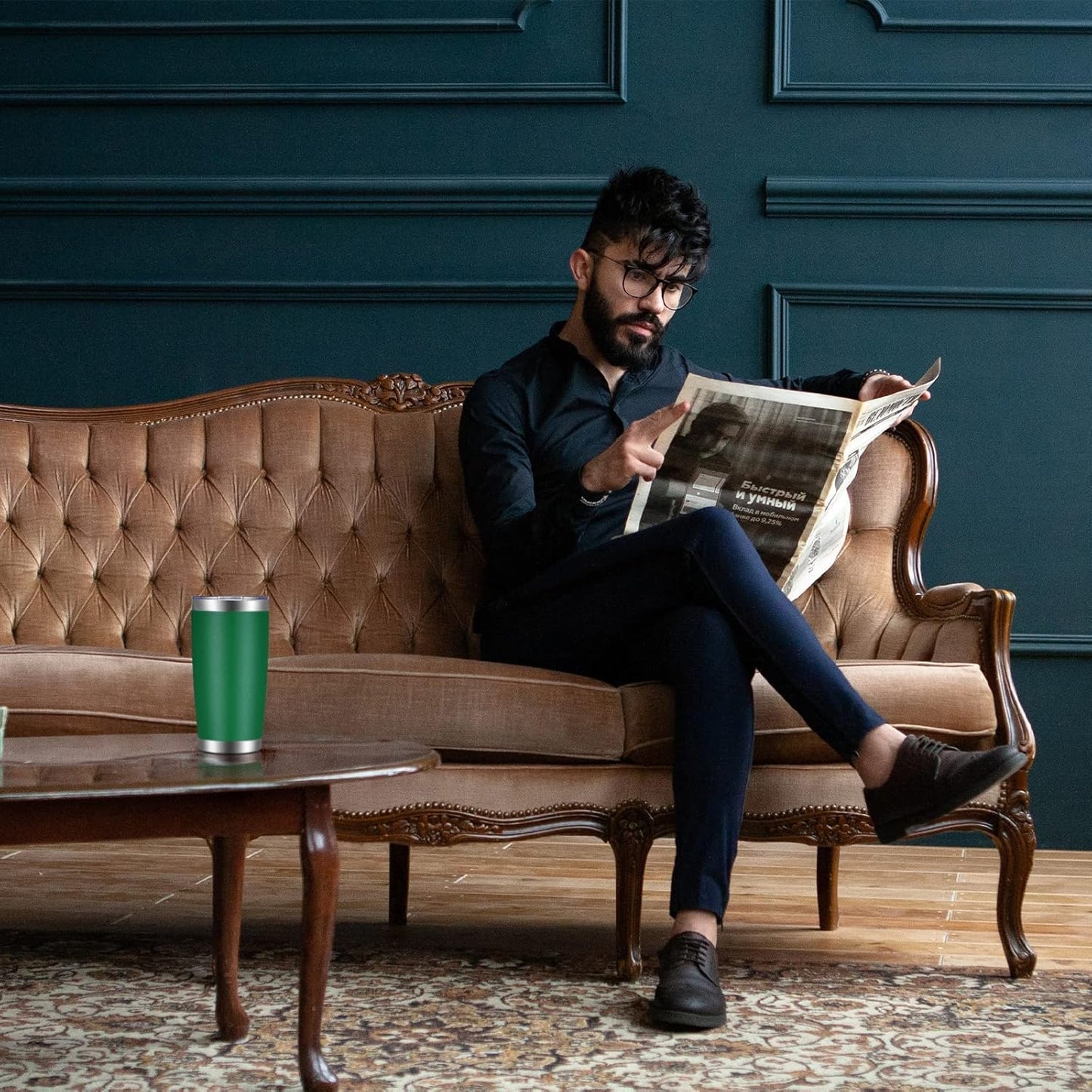 VEGOND 20oz Tumbler with Lid and Straw Stainless Steel Tumbler Cup Bulk Vacuum Insulated Double Wall Travel Coffee Mug Powder Coated Coffee Cup(Powder Green 12 Pack)