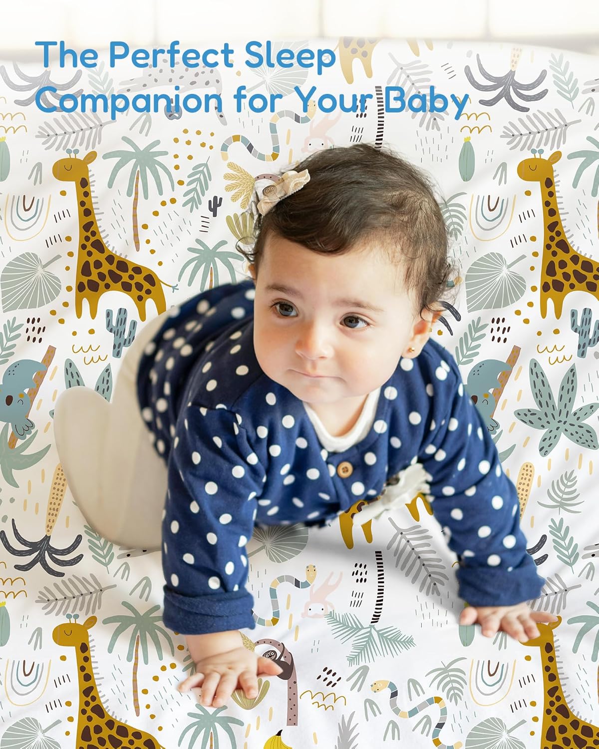 Baby Crib Sheets for Standard Crib Mattress - Green+Giraff, Soft Jersey Knit, Safe and Snug, for 28''x52''x9'' Extra Deep Pocket