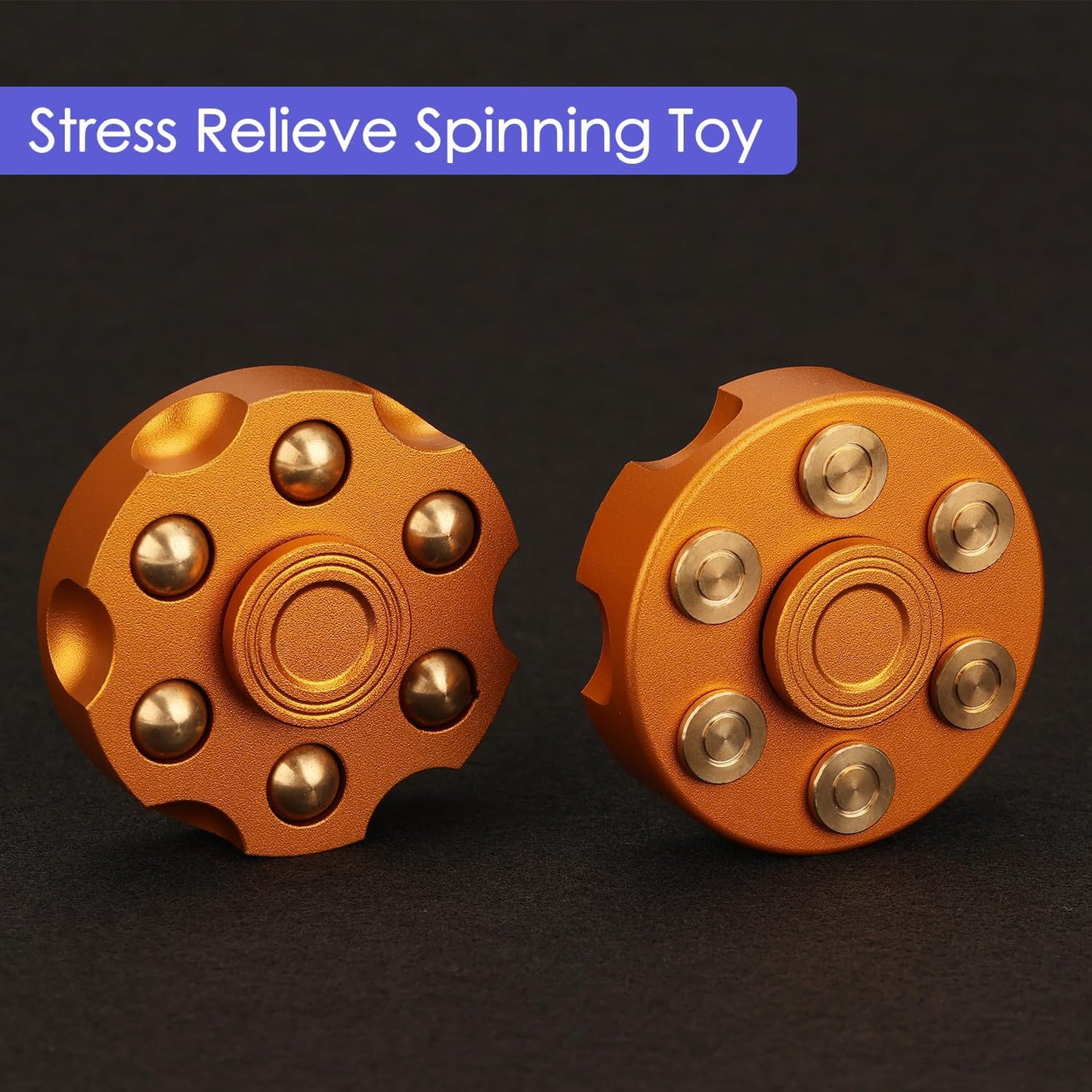 Cool Fidget Sensory Toy, Transformable Metal ADD ADHD Autism Stress Reducer Reliever, Anti Anxiety Desk Toy, Noise Free Focus Gift with Carrying Case for School Home Office Classroom - Rose Gold