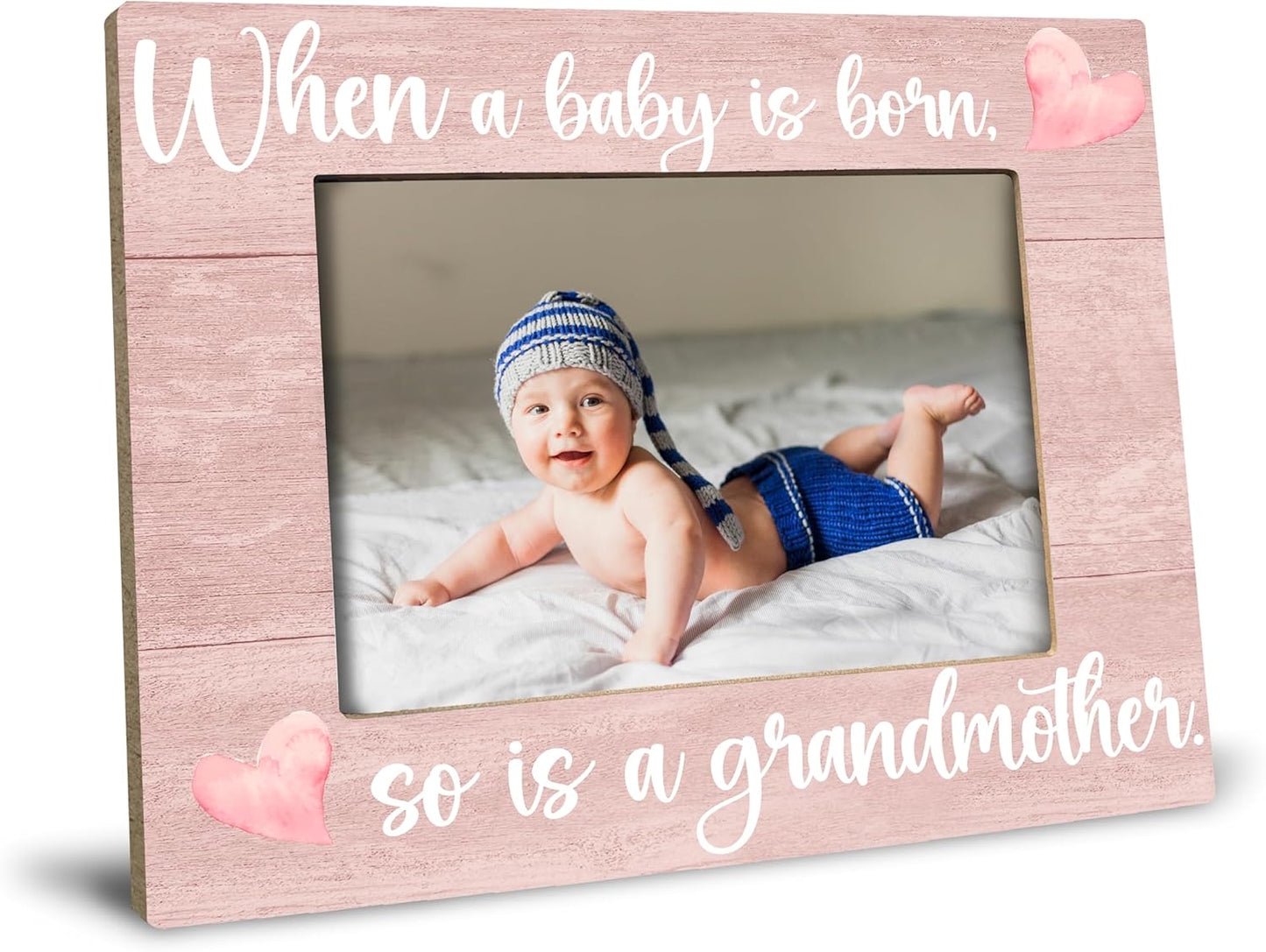 Baby Picture Frame, Ultrasound Picture Frames, When a Baby is Born So is a Grandmother, New Grandmother Gifts First Time 2025, Photo Frame 4x6(pink)
