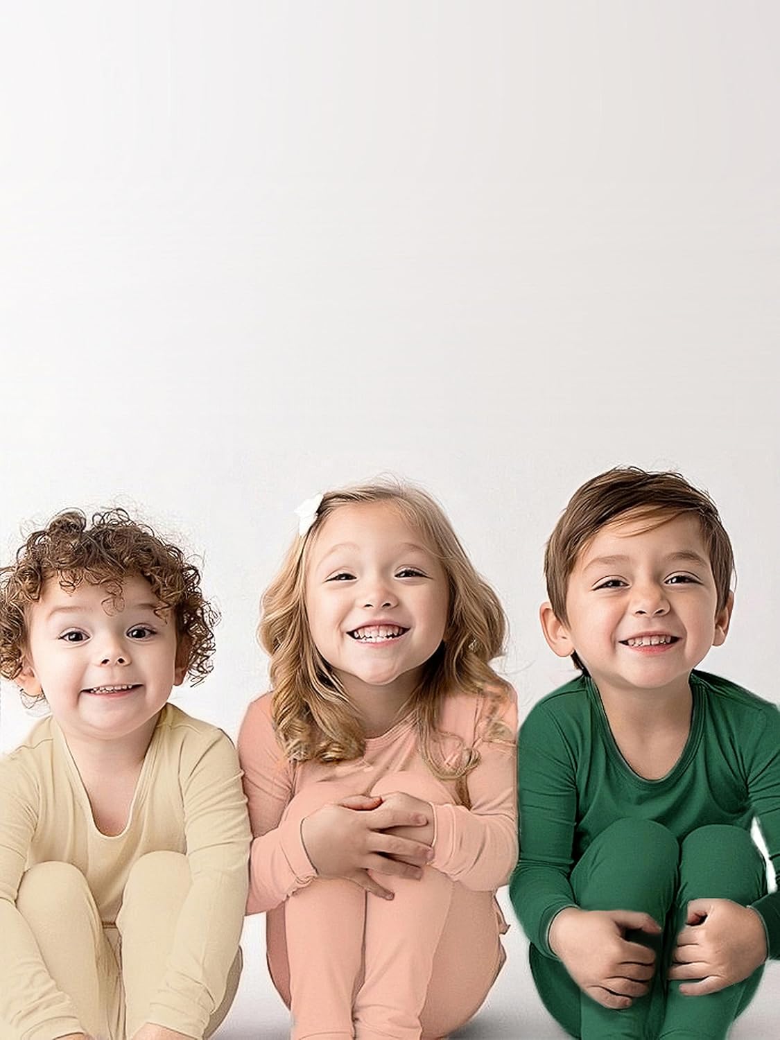 BABY 2T-10Y Toddler Kids Girls Boys Soft Comfy Viscose 2pcs Set Long Sleeve Plain Shirts and Pants Sets