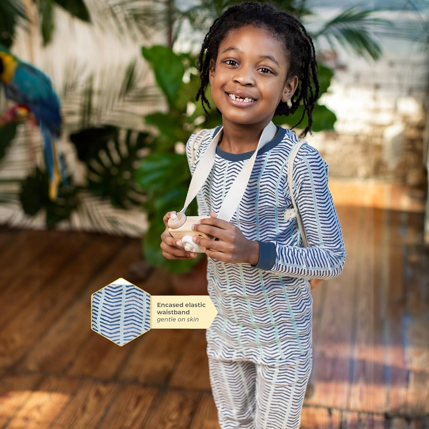 Burt's Bees Baby Boys' 2-Piece Long Sleeve Tee and Pants Organic Cotton Pajama Set