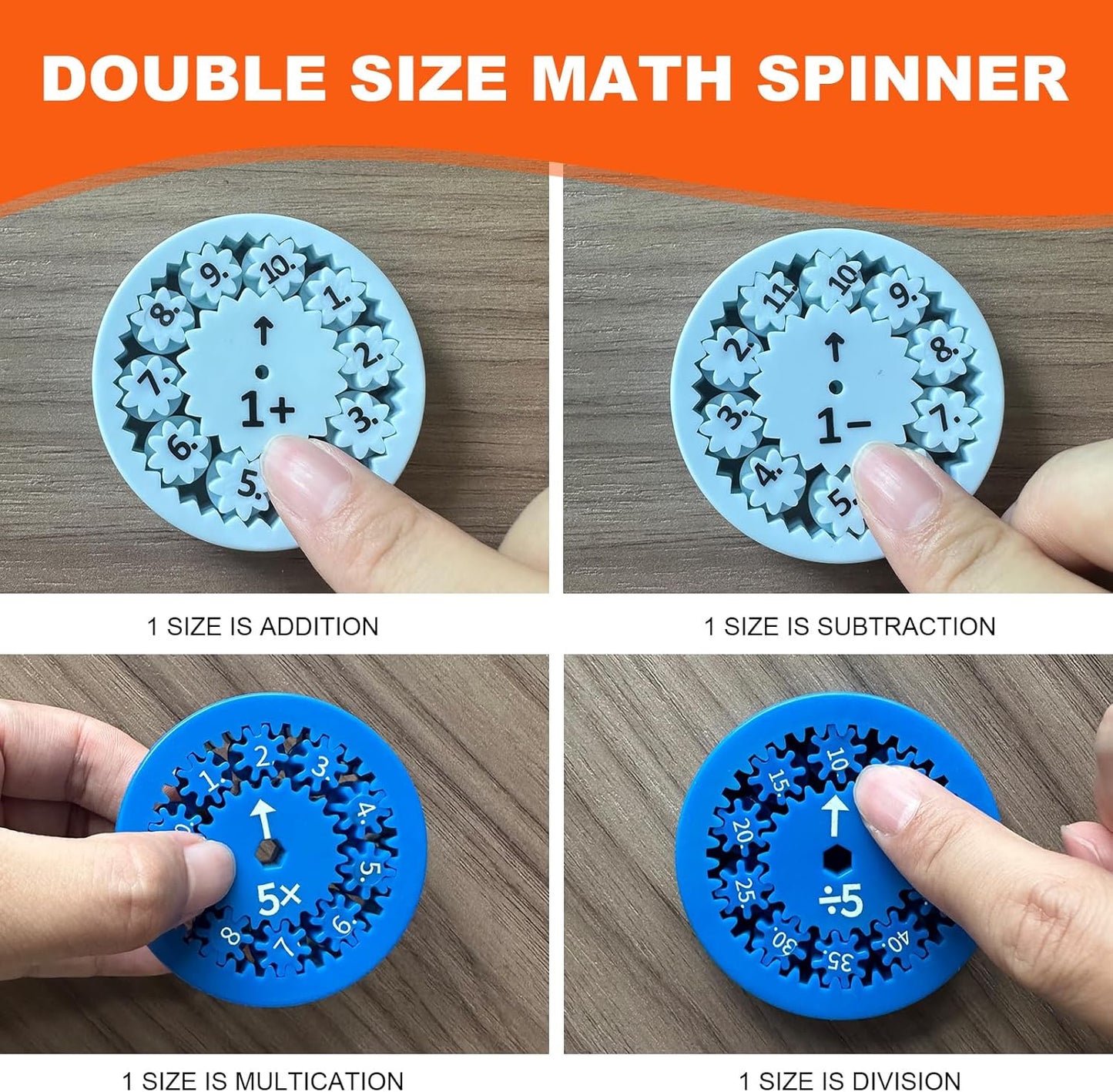 Math Fact Fidget Spinners, This is for All The Stimmers - Fidgeters Who are Learning Math, Division and Multiplication on One Fidget (Both 18pcs)…