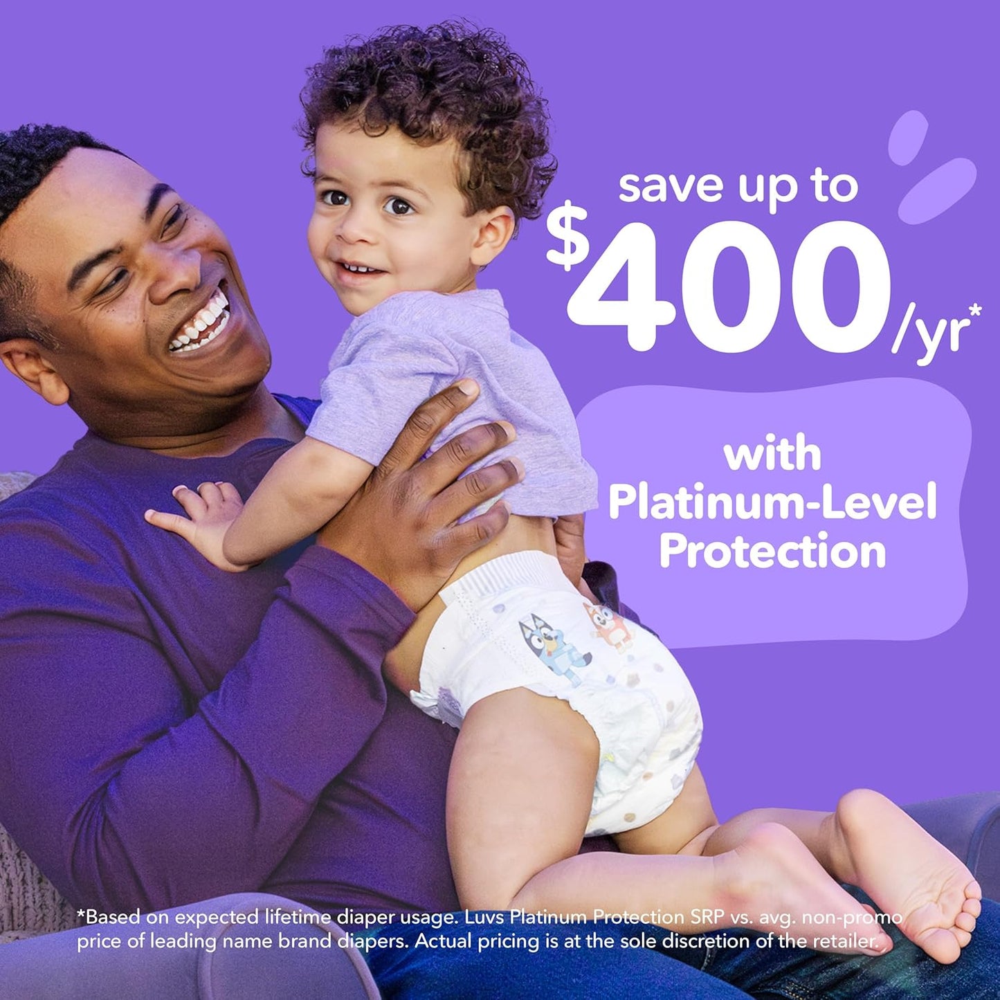 Luvs Size 2 Baby Diapers, Platinum Protection Bluey Diapers for Day & Night, Size 2, 264 Count (Packaging May Vary)