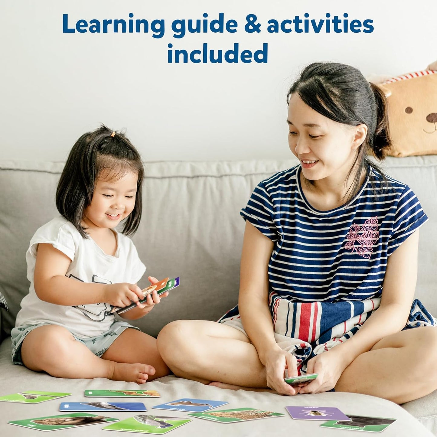 Skillmatics Thick Flash Cards for Toddlers - First 100 Animals, Montessori Toys, Preschool Learning Activities, Learning Aids, Gifts for Kids Ages 1, 2, 3, 4 Years