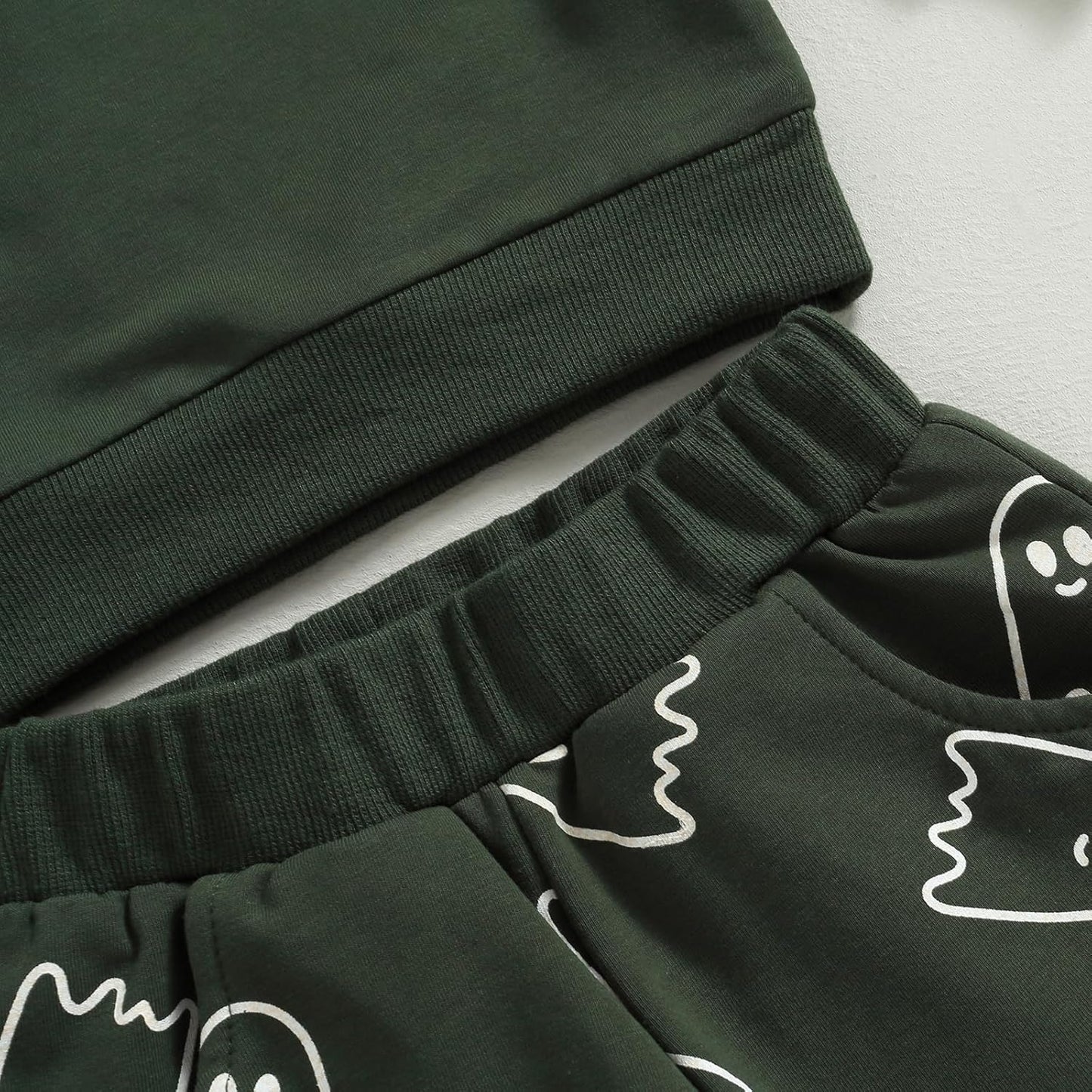 0-4T Toddler Boy Girl Halloween Outfit Fall Clothes Ghost Long Sleeve Sweatshirt Top Pants Baby Halloween Clothes