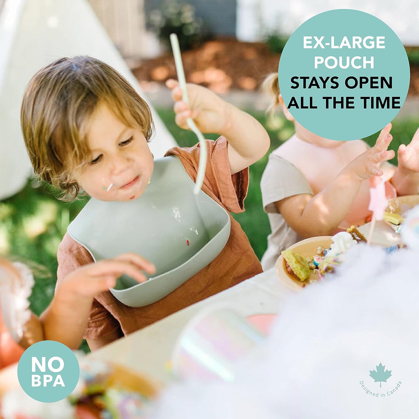 Loulou Lollipop Soft, Waterproof Silicone Feeding Bib