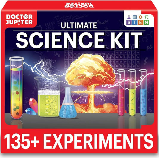 Doctor Jupiter Ultimate Science Kit, Chemistry Set for Kids Ages 8-9-10-11-12-13-14 | Birthday Gift Ideas for Boys & Girls 8+ Years Old | STEM Toy with 135+ Experiments | Learning & Educational Kits