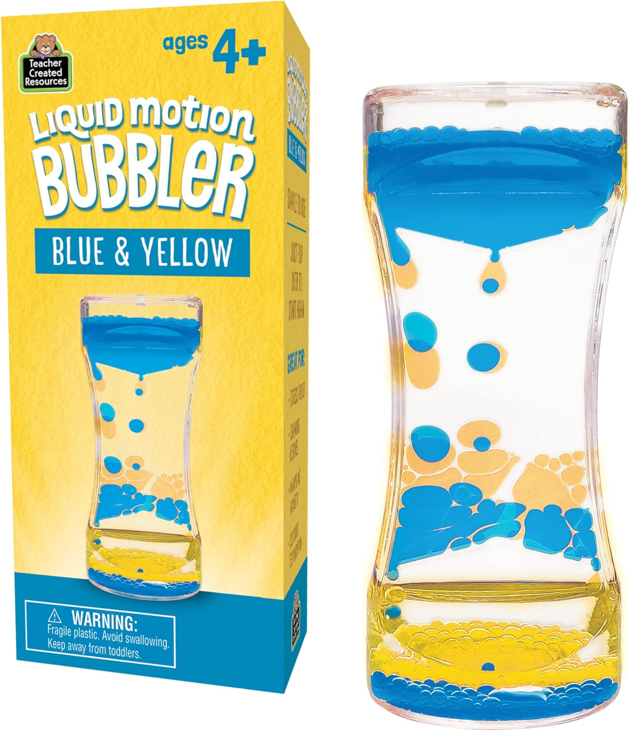 Blue & Yellow Liquid Motion Bubbler