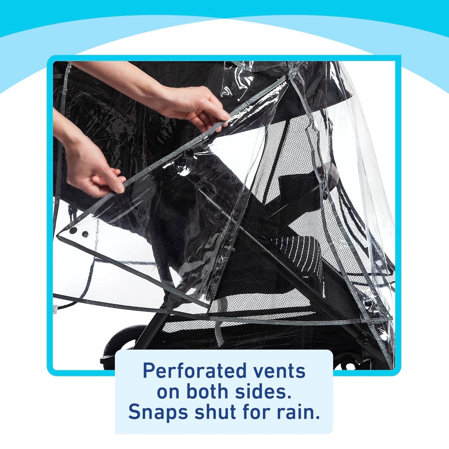 Graco Universal Baby Stroller Plastic Rain Cover & Weather Shield, Lightweight Waterproof Weathershield, Clear Vinyl Infant Car Seat Carriage Umbrella, Winter Snow Wind Protection Travel Accessories