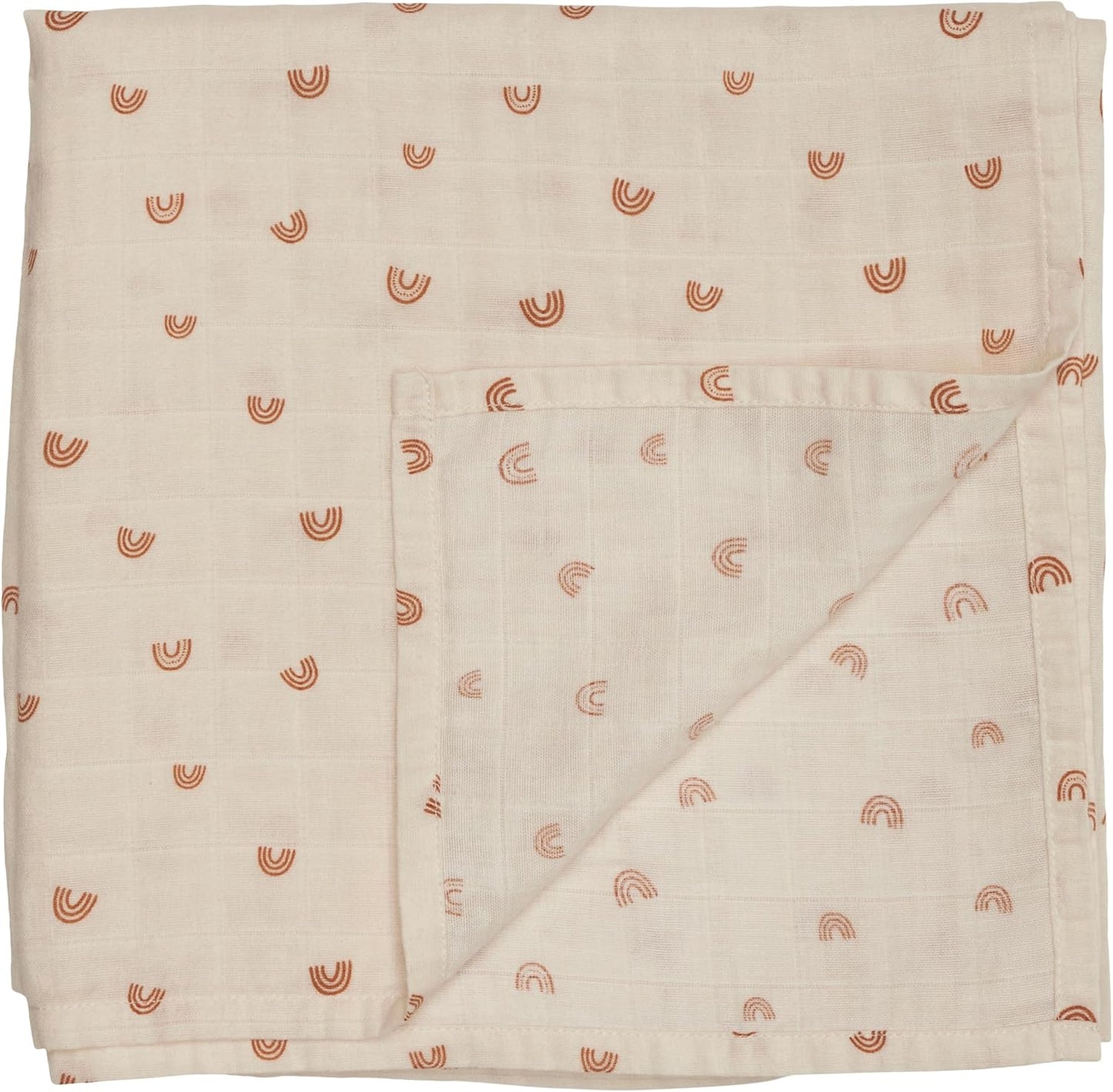 Swaddle - 100% Organic Cotton - Muslin Swaddle Blankets for Newborn, 47" x 47" (Rainbows)