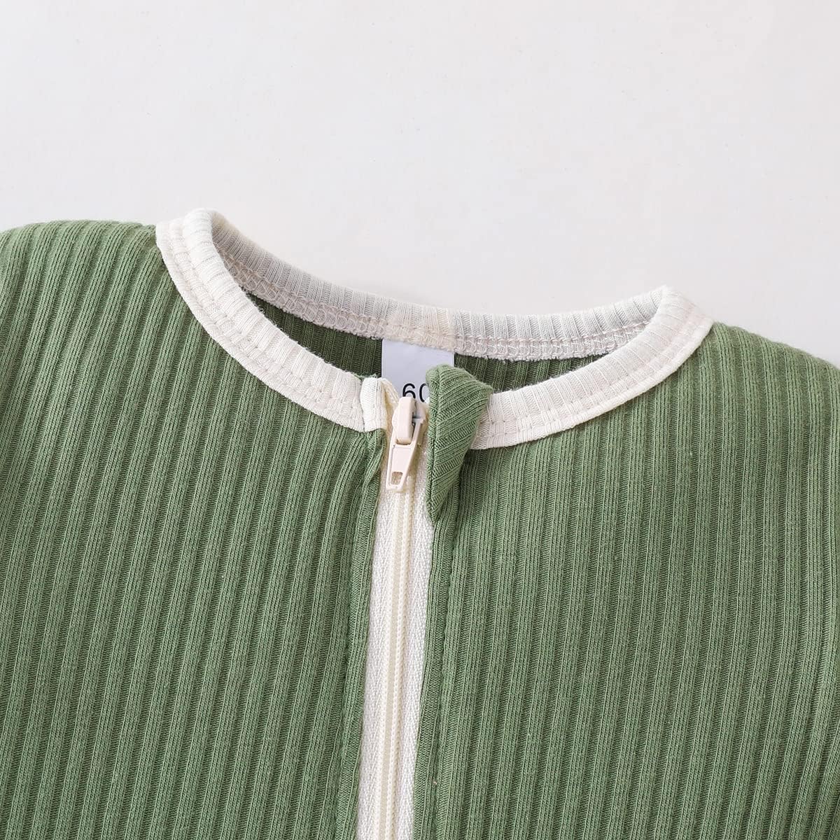 Bafeicao Unisex Baby Boy Girl 2 Pack Rompers Short Sleeve 2 Way Zipper One Piece Jumpsuits Clothes Sets