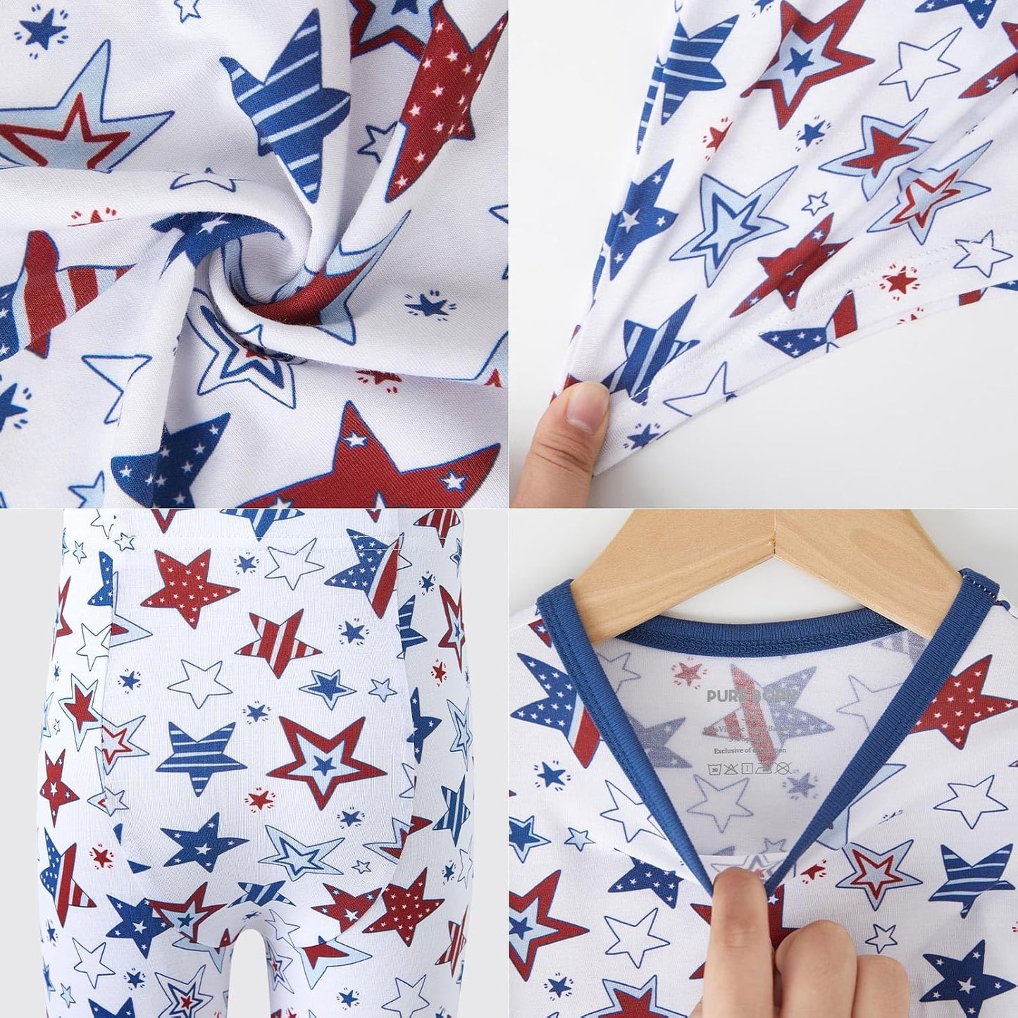 pureborn Baby Viscose From Bamboo Pajamas Set Pjs - Kids Toddler Girl Snug Fit Viscose Sleepwear 2pcs 18M-8Y