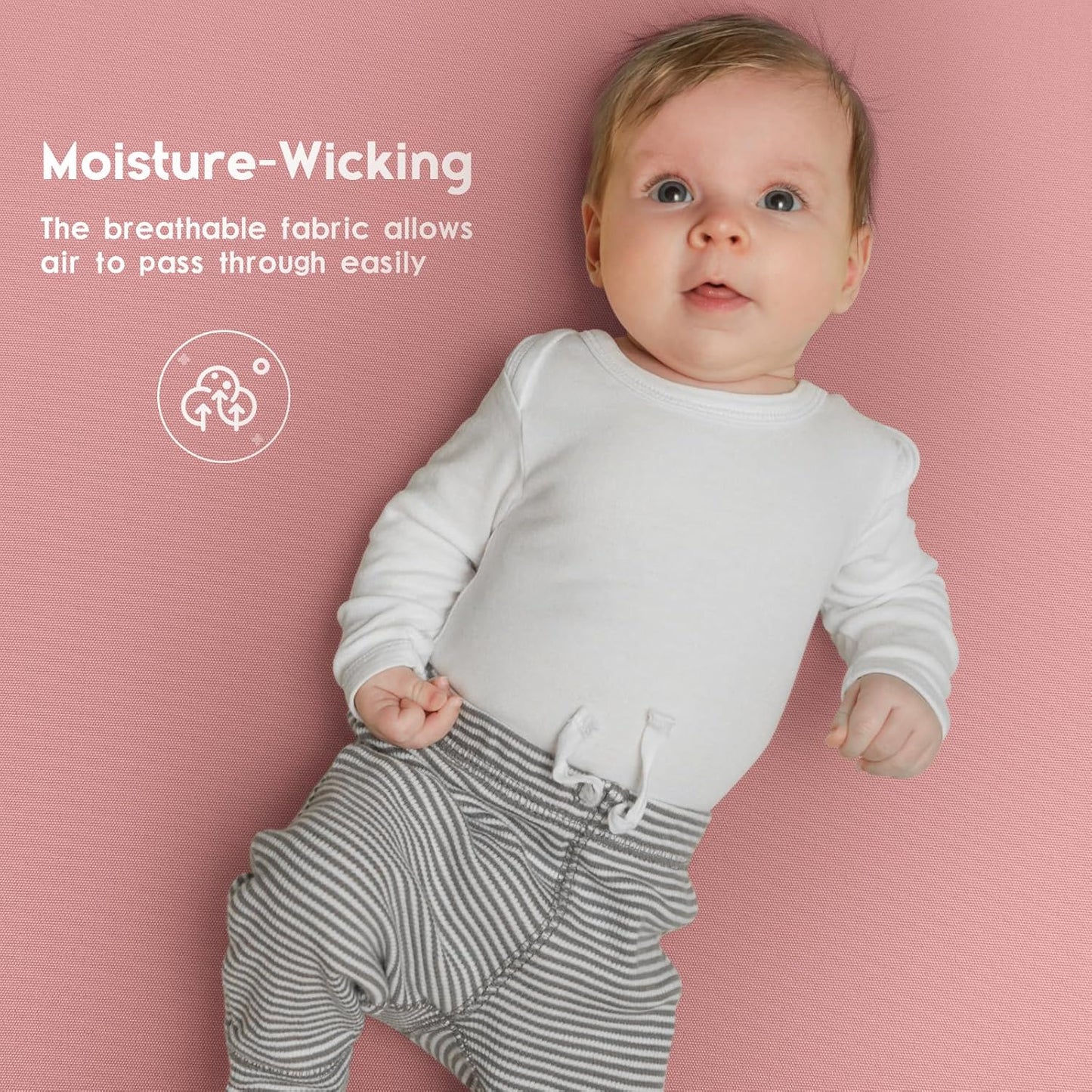 Yoofoss Baby Crib Sheets for Boys Girls, Fitted Crib Sheet 2 Pack for Standard Crib and Toddler Mattress, Super Soft Microfiber Baby Sheet 28x52x8in Pink + Butterflies