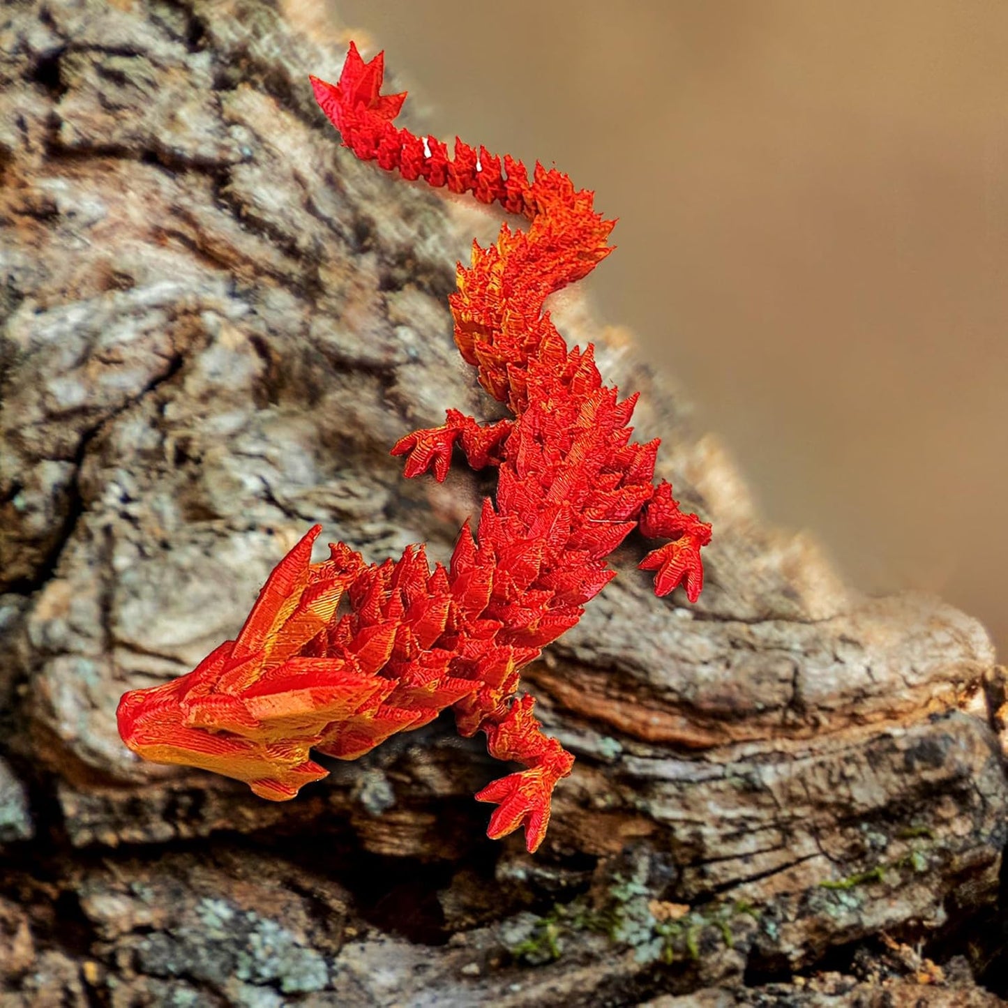 3D Printed Dragon in Egg with Dragon Inside,Dragon Surprise Egg,Flexible Joints Home Office Dragon Decor Executive Desk Toys for Autism/ADHD,Crystal Dragon Eggs Fidget Toy (Laser Red)