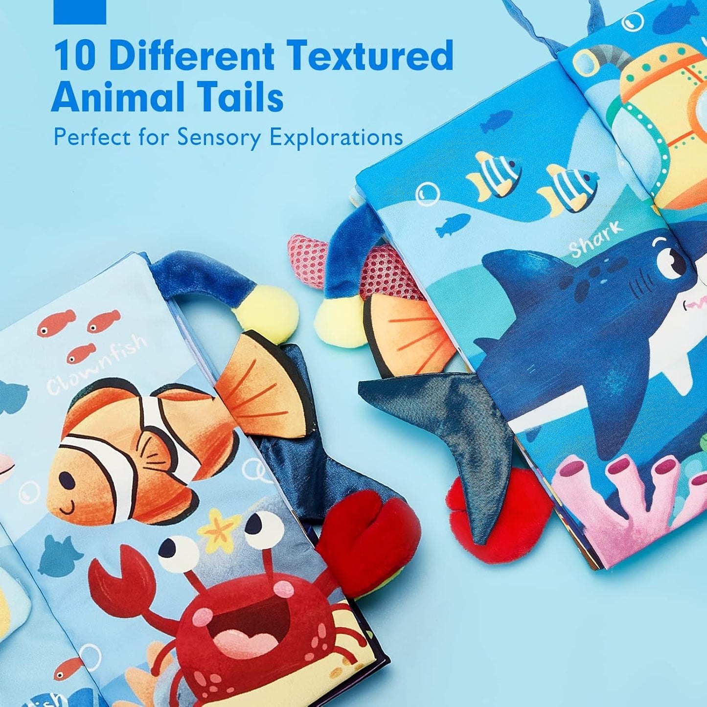 hahaland Baby Books 0-6 Months,Infant Tummy Time Toy High Contrast Sensory Baby Toys 6 to 12 Months Touch Feel Book Baby Gifts for Boy Girl 0-3 Months Book Early Learning Toy (Single Book)