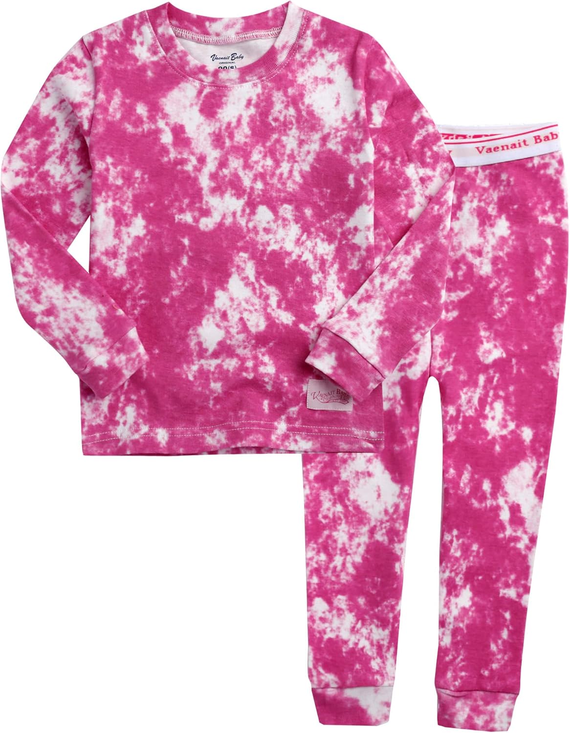 VAENAIT BABY 12M-12Y Toddler Kids Boys Girls 100% Cotton Marbling Tiedye Sung Fit Sleepwear Pajamas 2pcs Pjs Set