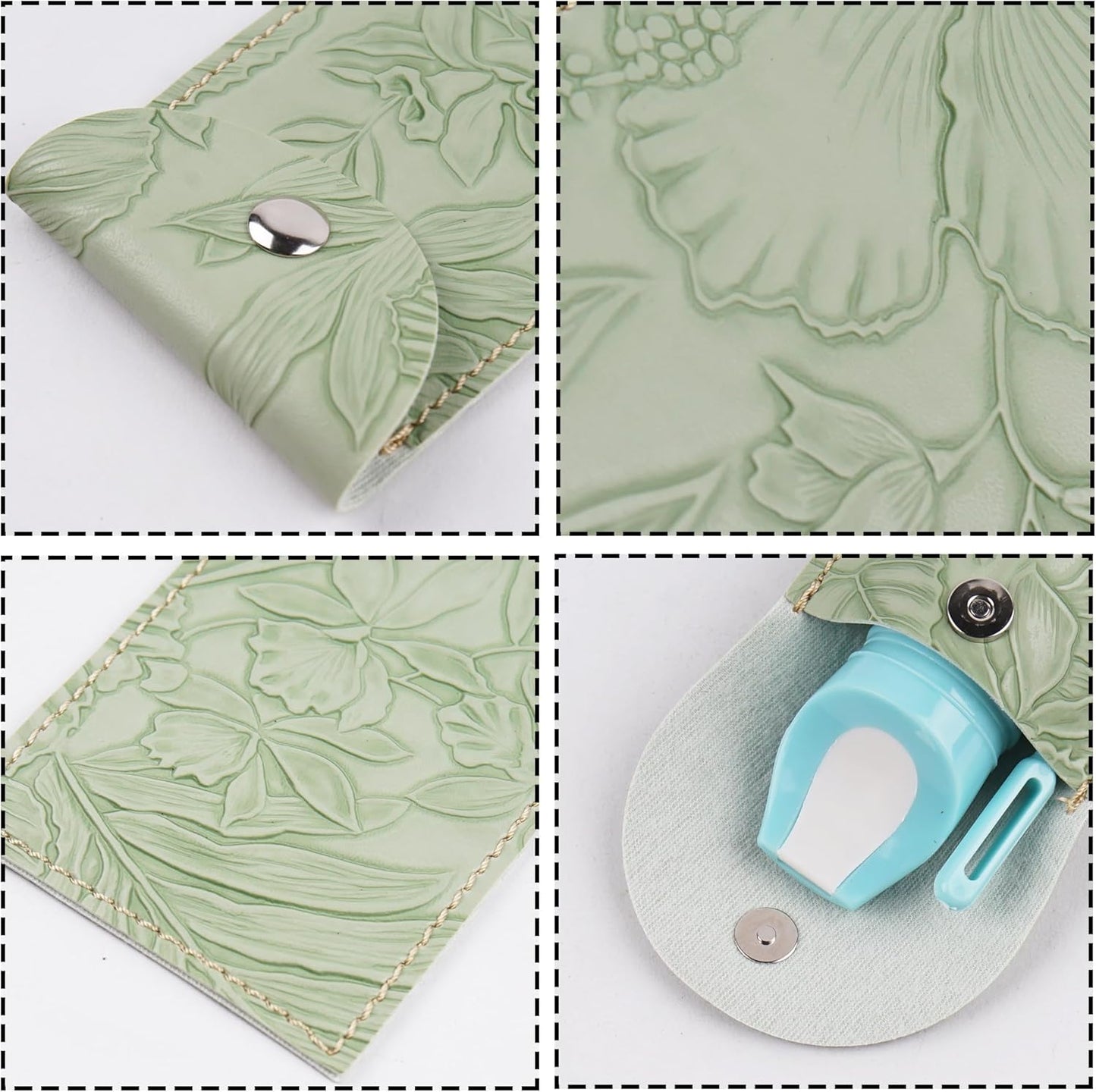 Recorder Instrument for Beginner Kids Adults,8-Hole Soprano Descant Recorder Music Flute with with Cleaning Rod & Leather Case For School Student Home Entertainment(2-Carved Light Green)