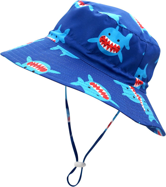 Home Prefer UPF50+ Wide Brim Sun Hat Boys Girls Sun Protection Hat Zoo Beach Swim Safari Bucket Hat for Baby Toddler Kid
