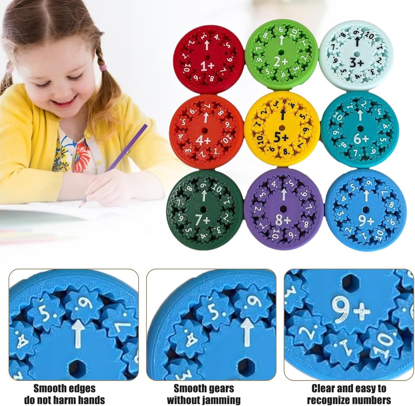 Math Fidget Spinner, Numbers Division and Multiplication Game, Math Learning, Kindergarten, Home School, Classroom (＋ -)