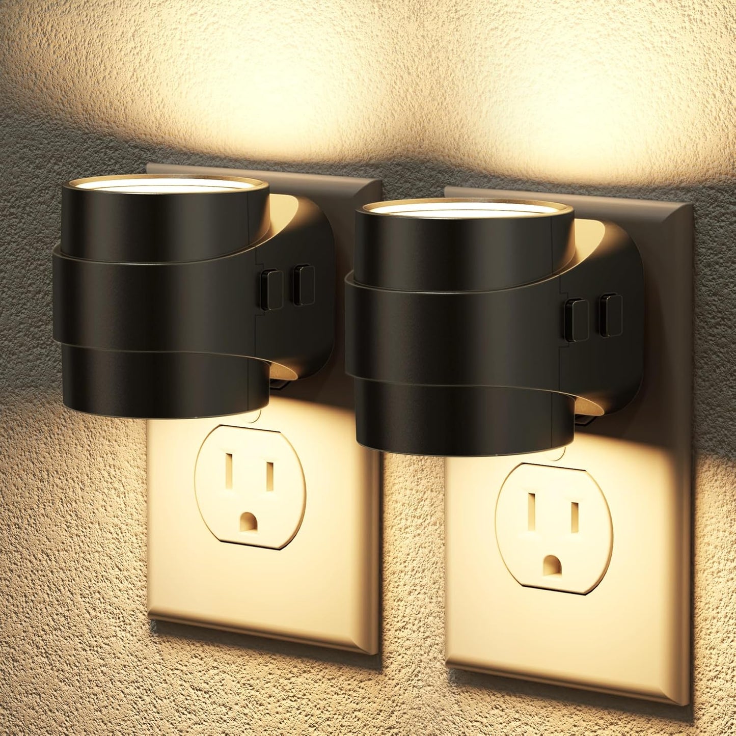 Briignite Night Light Plug into Wall[2 Pack] - Dimmable LED Night Light with 3000K/4000K/5000K & 3 Brightness Levels for Baby Nursery, Hallway, Bathroom, Kids Room, 3CCT