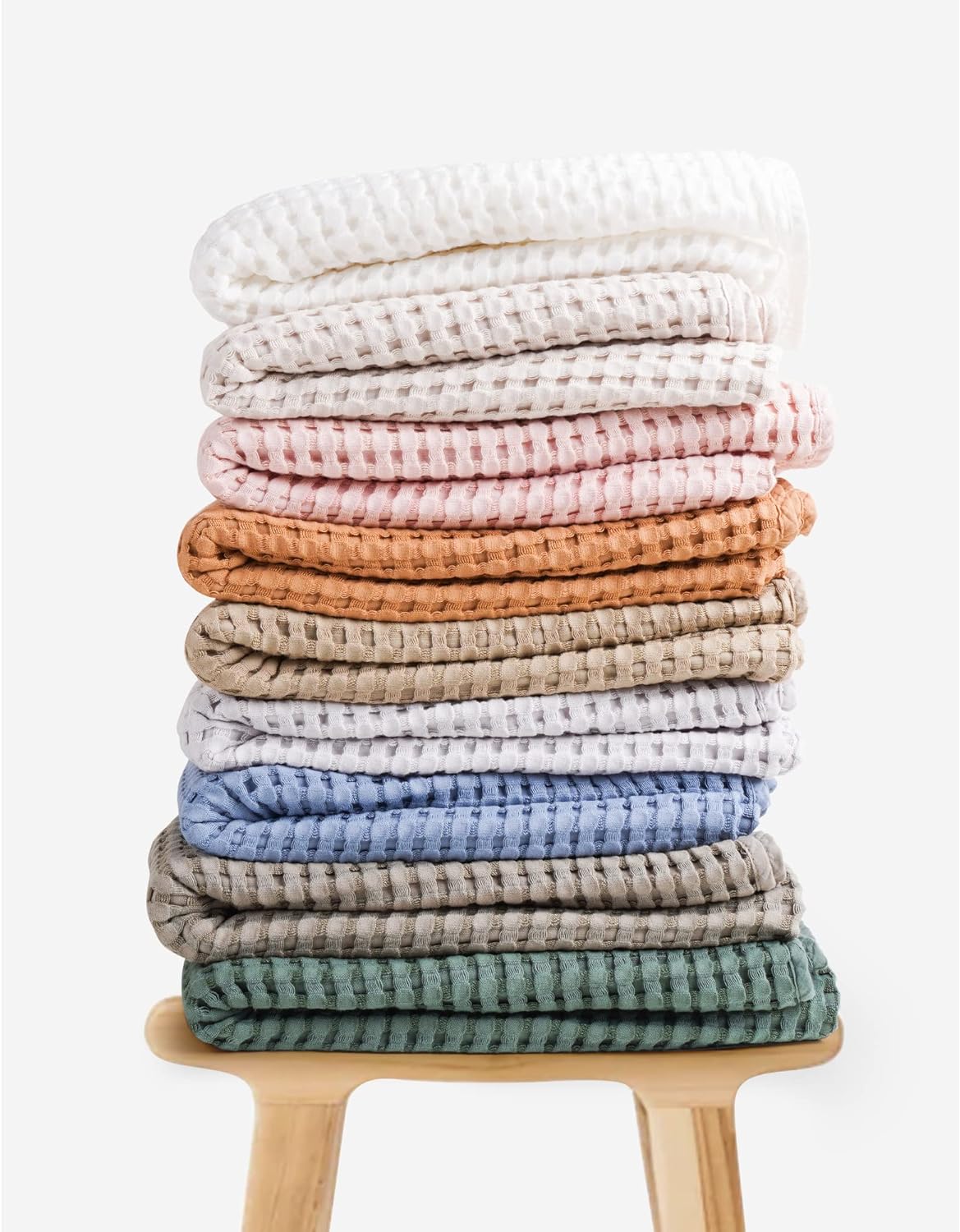 Konssy Waffle Baby Blanket - Soft & Cozy Nursery Swaddle Blanket, Lightweight Toddler Throw for Boys & Girls, Ideal for Wrapping(Purple)