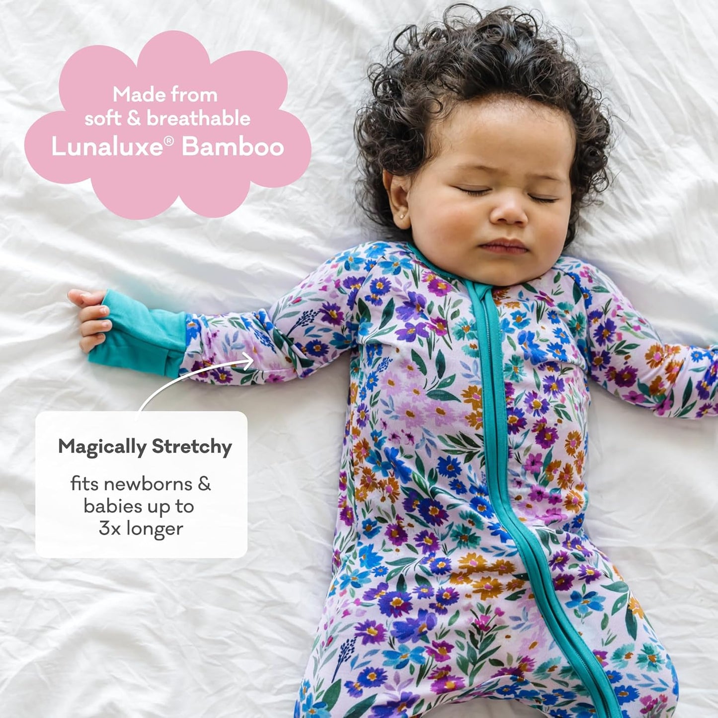 Little Sleepies Pajamas for Baby Boys & Girls, Viscose from Bamboo Baby Pajamas, Preemie & Newborn Sleepers, 2-Way Zipper PJs
